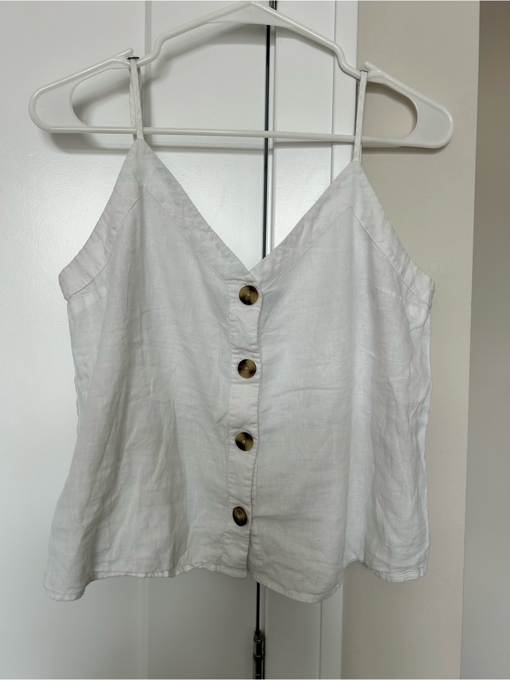 Abercrombie & Fitch White Button-Up Camisole